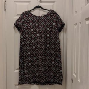 Loft Plus Dress Size 18 Navy and Maroon